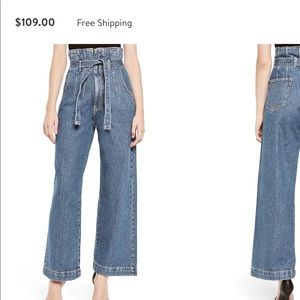 Bardot Paperbag Wide Leg Jeans